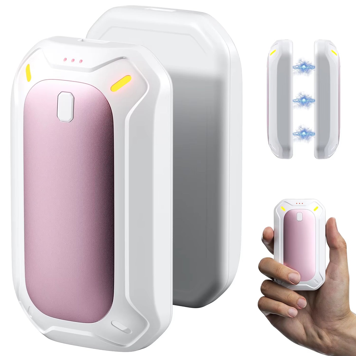 2-Pack Rechargeable Electric Hand Warmers – Long-Lasting, Double-Sided Heating for All-Day Warmth